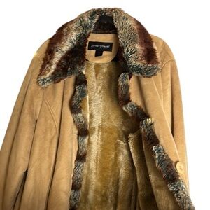 Y2K ,Penny Lane,faux fur coat,very heavy,winter PTP 28”,4X,maxi,Yellowstone,Beth